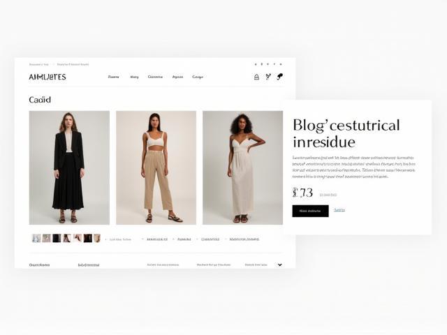 Conception de site web pour une marque de mode